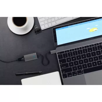Sąsajų adapteris Satechi ST-TCENM pilka spalva, USB-C į Gigabit Ethernet, 23,1×62,9×13,9 mm