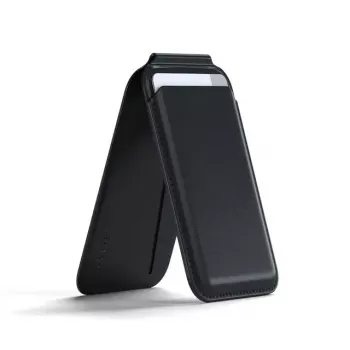 Kortelių laikiklis Satechi ST-VLWK Black – veganiška oda, 66×105×9.5 mm