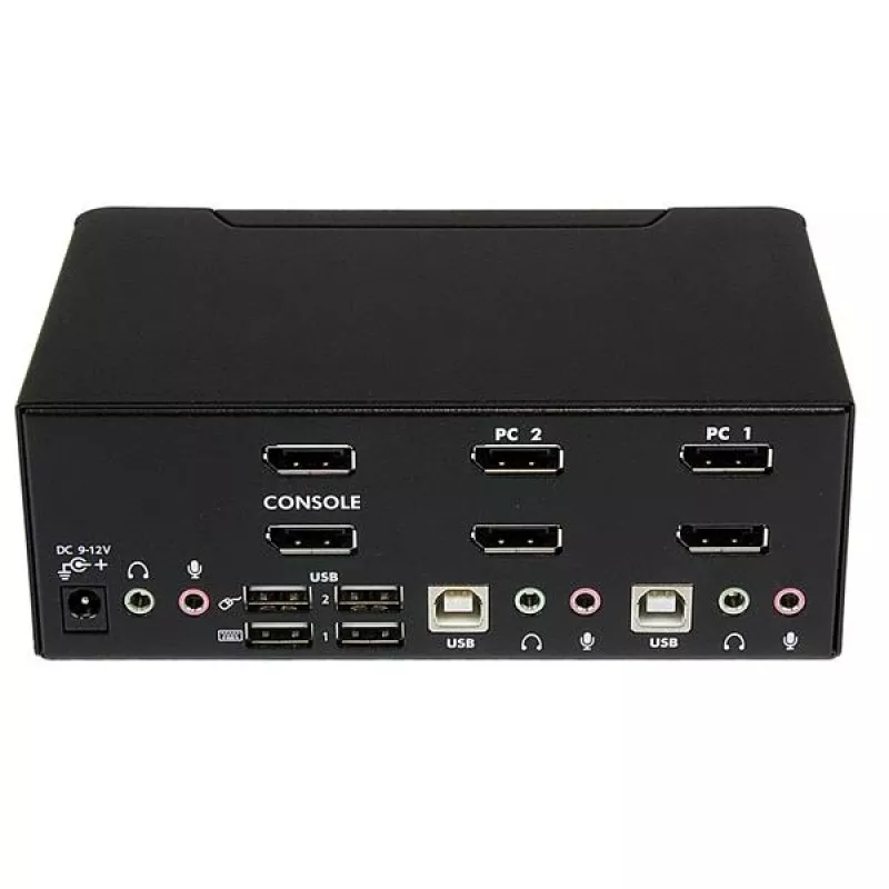 StarTech.com 2 prievadų dvigubo DisplayPort USB KVM jungiklis su garsu ir USB 2.0 šakotuvu