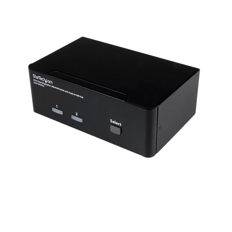 StarTech.com 2 prievadų dvigubo DisplayPort USB KVM jungiklis su garsu ir USB 2.0 šakotuvu