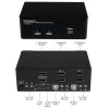 StarTech.com 2 prievadų dvigubo DisplayPort USB KVM jungiklis su garsu ir USB 2.0 šakotuvu