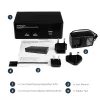StarTech.com 2 prievadų dvigubo DisplayPort USB KVM jungiklis su garsu ir USB 2.0 šakotuvu
