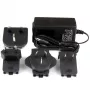 StarTech.com SVA9M2NEUA universalus pakaitinis nuolatinės srovės maitinimo adapteris, 9 V 2 A, 100–240 V AC, M tipo cilindrinė jungtis, NA/EU/UK/AU kištukai
