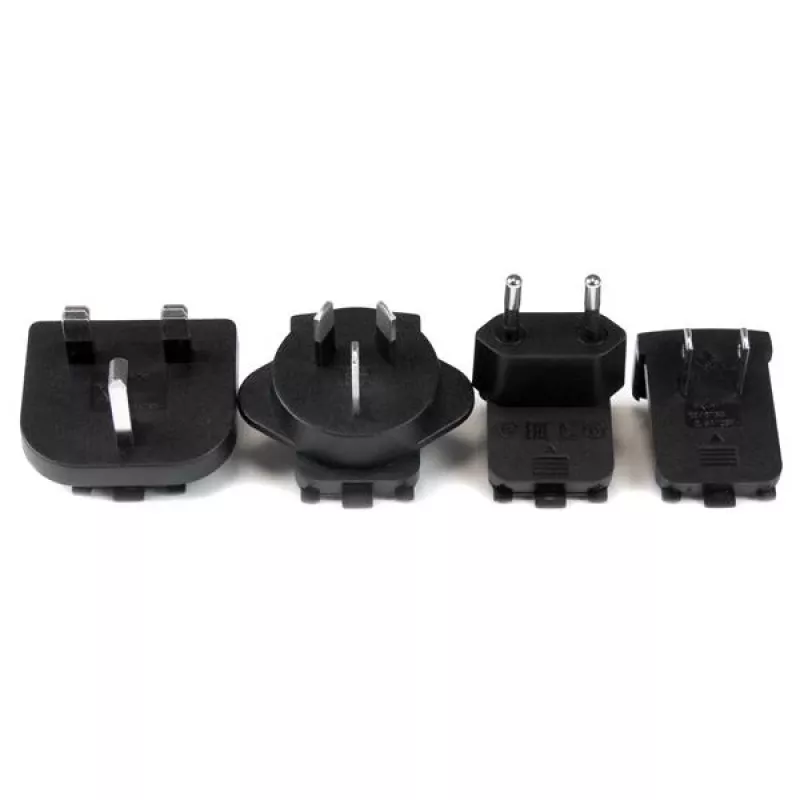 StarTech.com SVA9M2NEUA universalus pakaitinis nuolatinės srovės maitinimo adapteris, 9 V 2 A, 100–240 V AC, M tipo cilindrinė jungtis, NA/EU/UK/AU kištukai