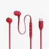 Ausinės JBL Tune 310C laidinės į ausį skambučiams/muzikai USB Type-C raudonos