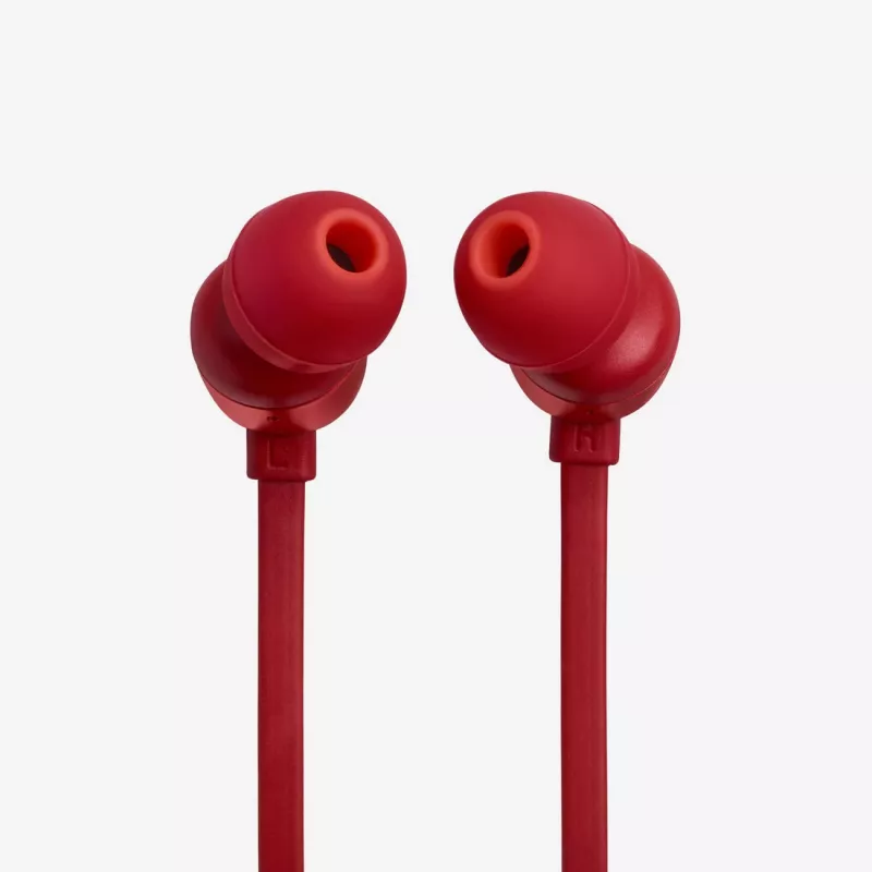 Ausinės JBL Tune 310C laidinės į ausį skambučiams/muzikai USB Type-C raudonos