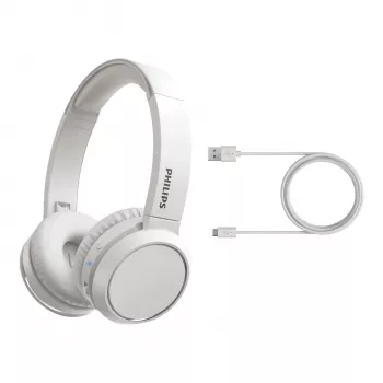 Philips 4000 serijos TAH4205WT/00 belaidės ausinės ant ausų, USB-C, Bluetooth, balta