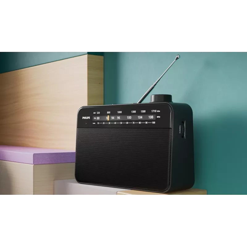 Nešiojamas radijo imtuvas Philips TAR2509/10 Analoginis AM FM Juodas
