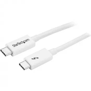 StarTech.com Thunderbolt 3 kabelis - 20Gbps - 1m - baltas - suderinamas su Thunderbolt, USB ir DisplayPort