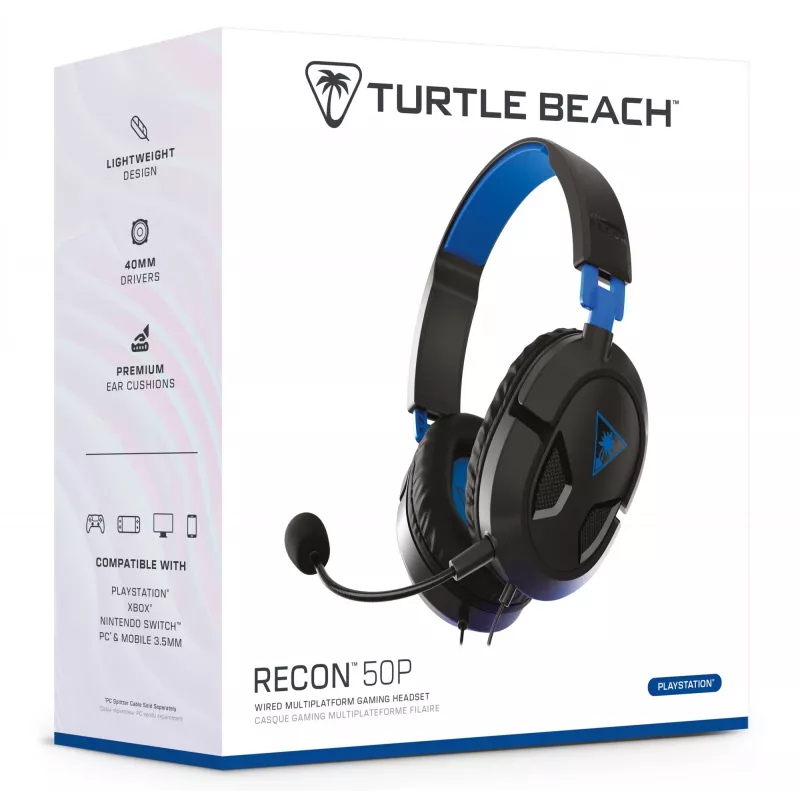 Turtle Beach Recon 50P laidinis žaidimų ausinių komplektas PS5, PS4, Xbox Series X|S, Xbox One ir PC