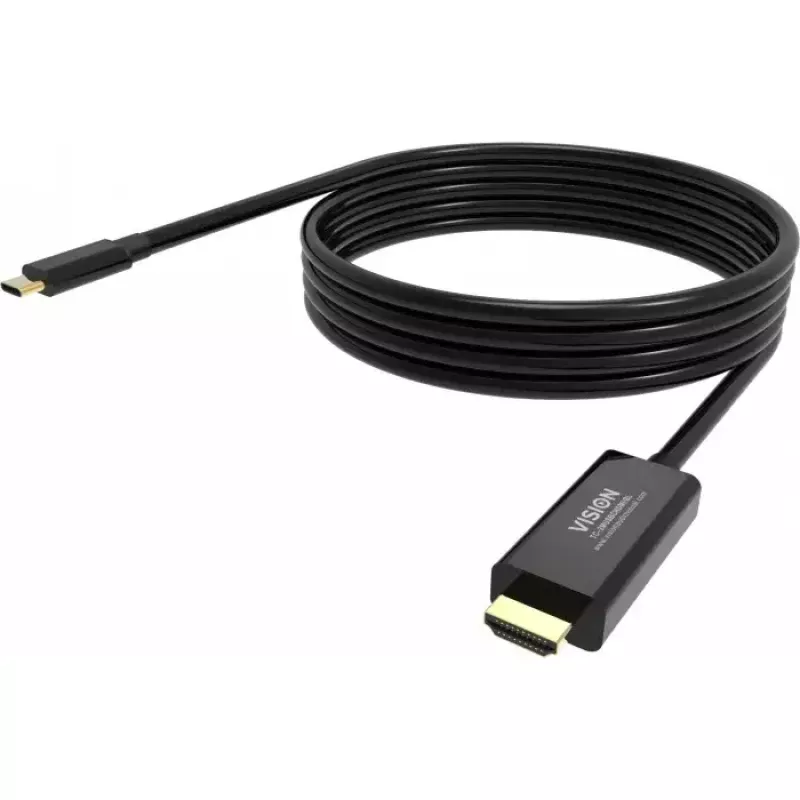 VISION TC 2MUSBCDP8K/BL DisplayPort kabelis USB Type-C 2 m juodas