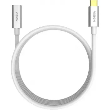 USB-C laidas Vision TC 2MUSBCEXT 2 m, USB 3.2 Gen 2, baltas