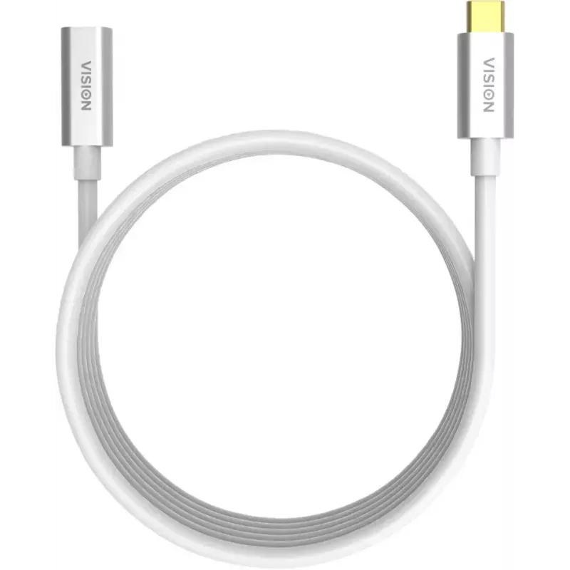 USB-C laidas Vision TC 2MUSBCEXT 2 m, USB 3.2 Gen 2, baltas