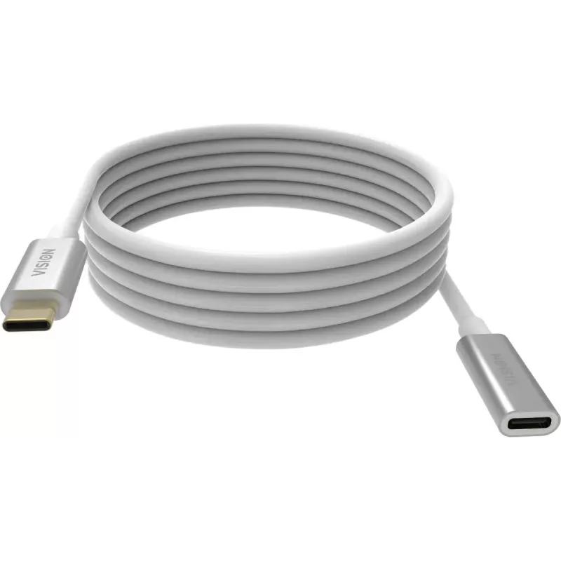 USB-C laidas Vision TC 2MUSBCEXT 2 m, USB 3.2 Gen 2, baltas