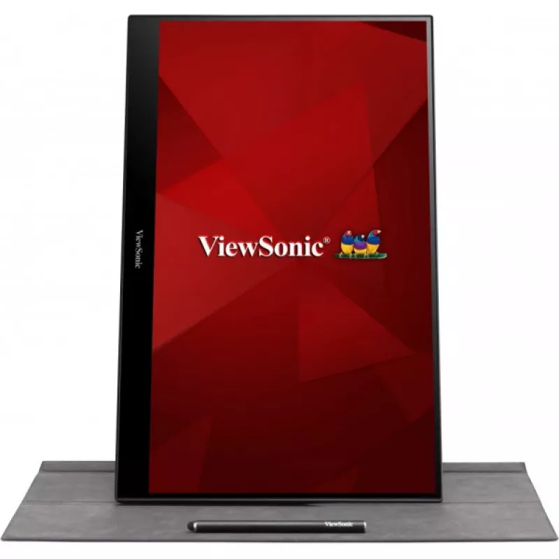 Monitorius ViewSonic TD1655 15.6 colių Full HD LED liečiamas ekranas su USB-C, juodas/sidabrinis