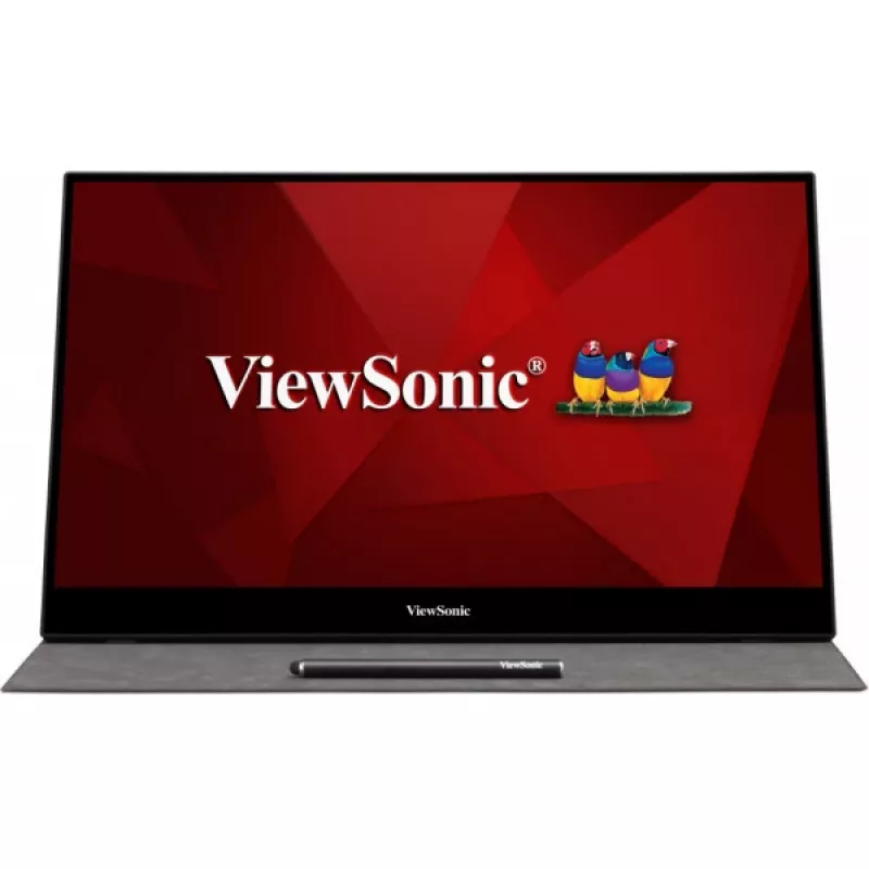 Monitorius ViewSonic TD1655 15.6 colių Full HD LED liečiamas ekranas su USB-C, juodas/sidabrinis