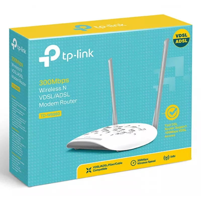Stalininis maršrutizatorius TP-Link TD-W9960 vienos juostos 2,4 GHz Wi-Fi 4