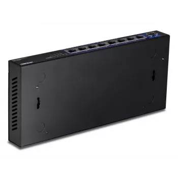 Nevaldomas tinklo jungiklis TRENDnet TEG-S5091 — 8× 2,5G RJ-45 prievadai, 60 Gbit/s, 12V, montuojamas ant sienos