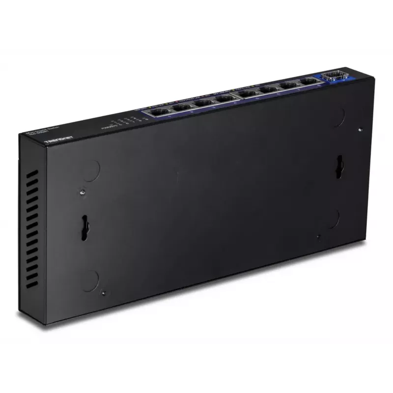 Nevaldomas tinklo jungiklis TRENDnet TEG-S5091 — 8× 2,5G RJ-45 prievadai, 60 Gbit/s, 12V, montuojamas ant sienos