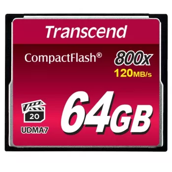 „Transcend“ 64 GB CompactFlash 800x atminties kortelė TS64GCF800