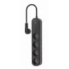 Gembird TSL-PS-S4U-01 4 lizdų išmanusis maitinimo blokas su USB