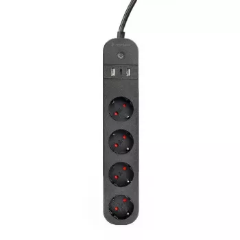 Gembird TSL-PS-S4U-01 4 lizdų išmanusis maitinimo blokas su USB