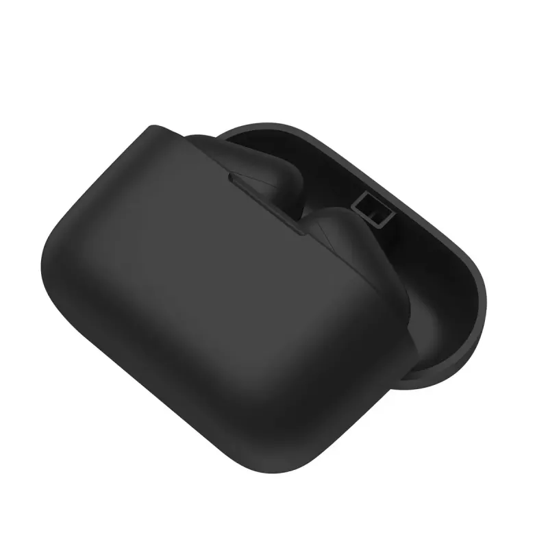 Belaidės ausinės SAVIO TWS-09 – Bluetooth 5.1, binauralinės, 20–20000 Hz, 8 h pokalbių laiko, įkrovimo dėklas su power bank, USB-C, juodos