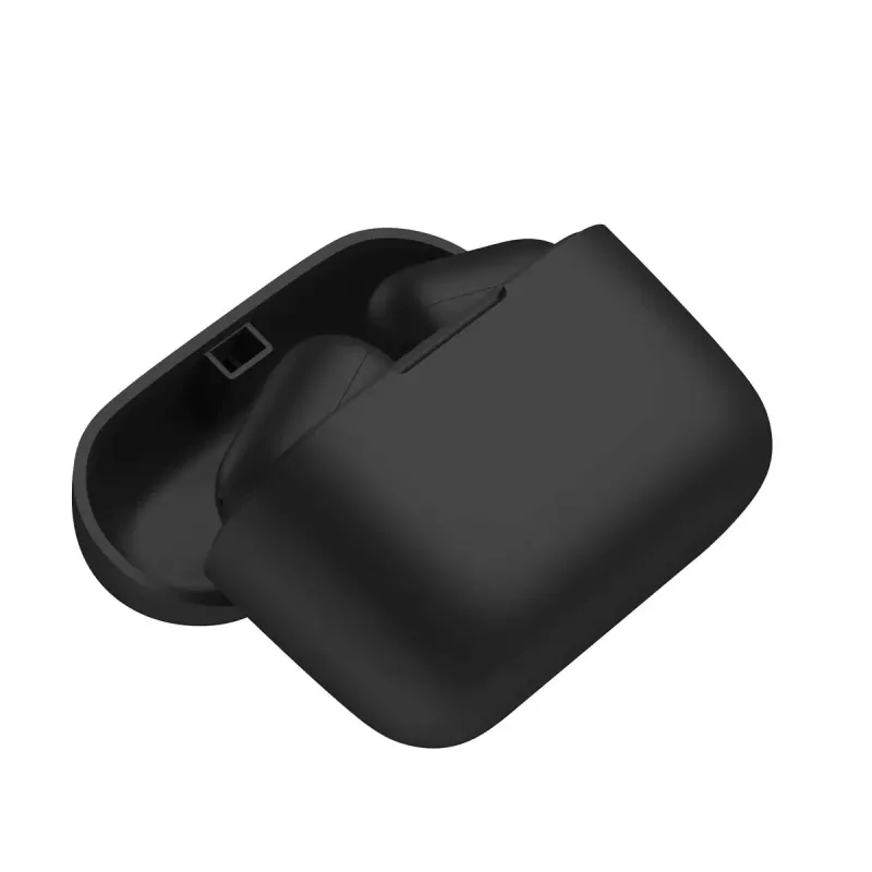 Belaidės ausinės SAVIO TWS-09 – Bluetooth 5.1, binauralinės, 20–20000 Hz, 8 h pokalbių laiko, įkrovimo dėklas su power bank, USB-C, juodos