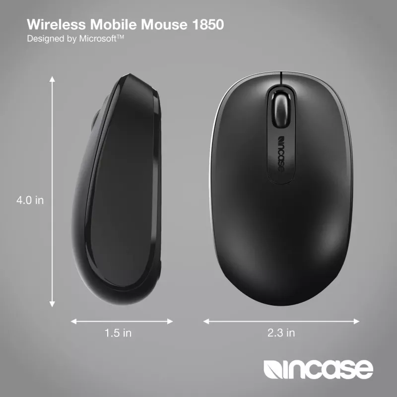 Incase Designed by Microsoft Wireless Mobile Mouse 1850 – belaidė optinė kelioninė pelė, ambidekstrinė, RF Wireless