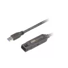 ATEN UE3315A USB 3.2 Gen 1 aktyvus pratęsimo kabelis, USB-A (vyriška) į USB-A (moteriška) jungtis su užraktu, 15 m, juodas
