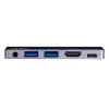 ATEN UH3238 USB-C kelioninis dokas su galios perdavimu, universalus, juodas/sidabrinis