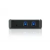 ATEN US234 2 prievadų USB 3.2 Gen1 periferinių įrenginių daliklis, 5 Gbit/s, Micro-USB Type-B, juodas, plastikas