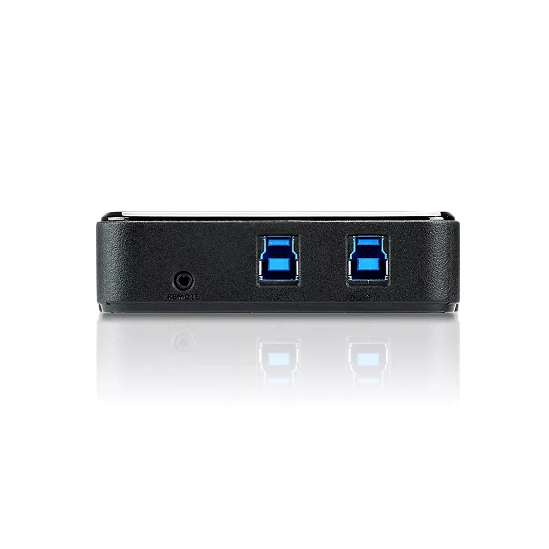 ATEN US234 2 prievadų USB 3.2 Gen1 periferinių įrenginių daliklis, 5 Gbit/s, Micro-USB Type-B, juodas, plastikas
