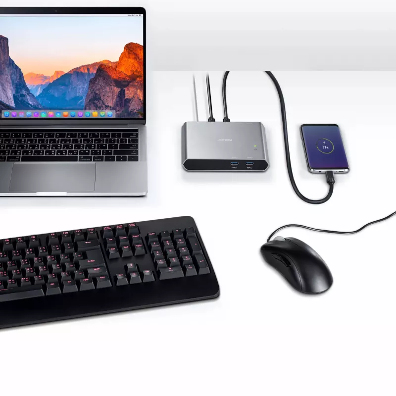 ATEN 2-Port USB-C Gen 1 Dock Switch US3310-AT