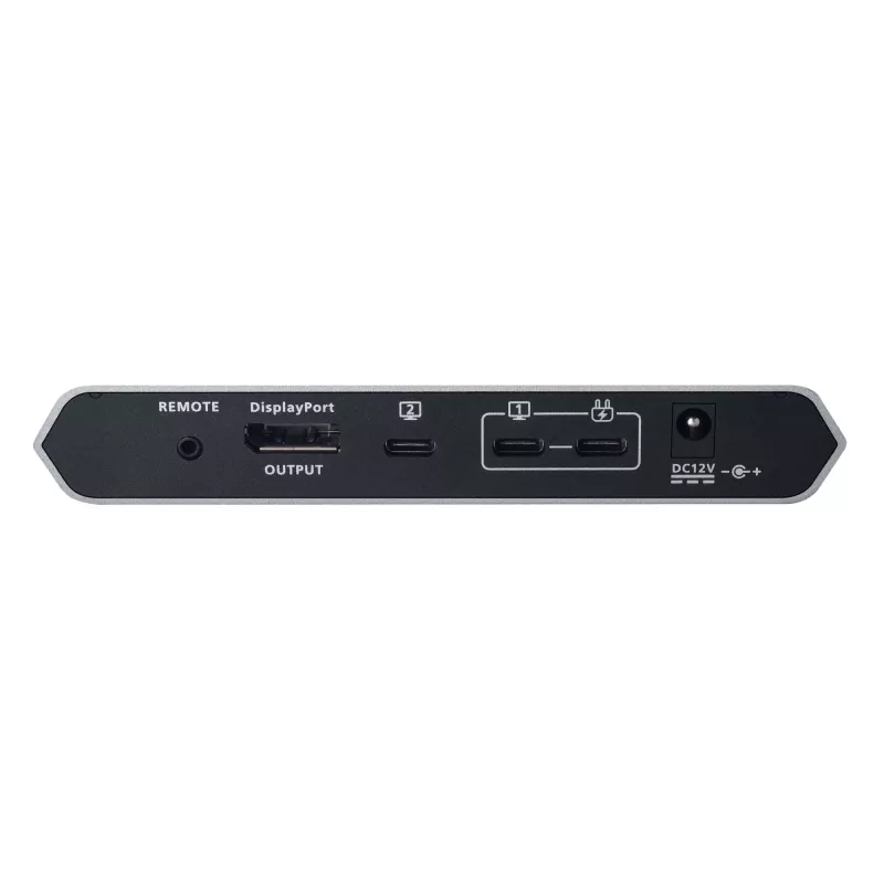ATEN US3311 2 prievadų 4K DisplayPort USB-C KVM jungiklis su dokstacija ir maitinimo perdavimu