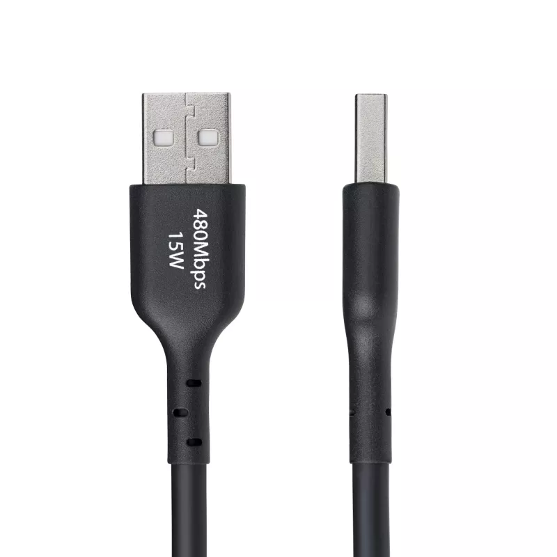 StarTech.com 4m USB-A į USB-C įkrovimo laidas, įkrovimas ir sinchronizavimas, 3A, USB 2.0, TPE apvalkalas - juoda