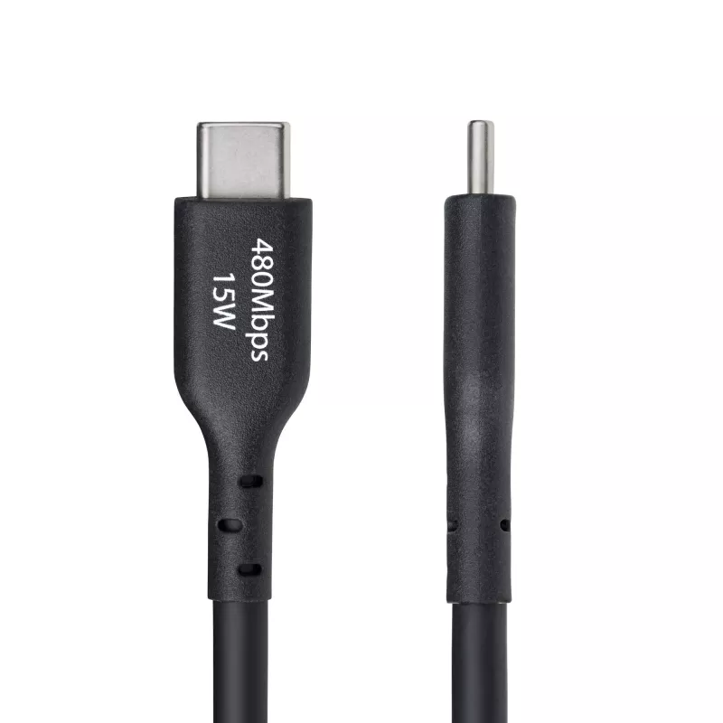 StarTech.com 4m USB-A į USB-C įkrovimo laidas, įkrovimas ir sinchronizavimas, 3A, USB 2.0, TPE apvalkalas - juoda