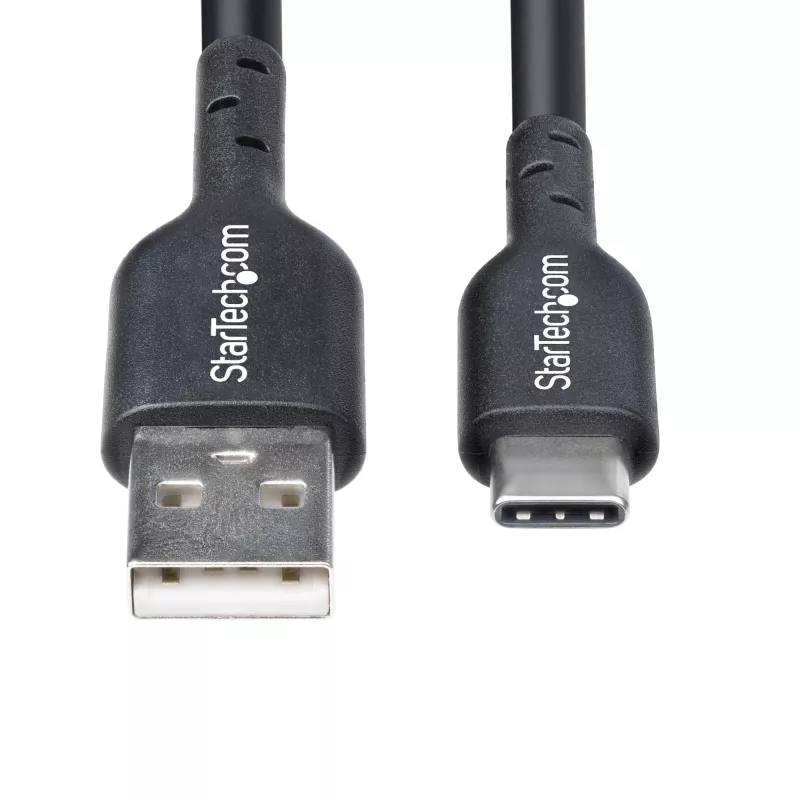 StarTech.com 4m USB-A į USB-C įkrovimo laidas, įkrovimas ir sinchronizavimas, 3A, USB 2.0, TPE apvalkalas - juoda