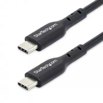 StarTech.com 13ft (4m) USB-C įkrovimo laidas, įkrovimas ir sinchronizavimas, 60W (3A) PD, USB 2.0 nešiojamojo kompiuterio įkrovimo laidas, TPE apvalkalas - juoda
