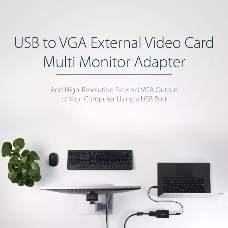 StarTech.com USB 2.0 į VGA adapteris, USB į VGA monitoriaus keitiklis, 1080p (nepalaiko macOS/ChromeOS/Linux) - TAA
