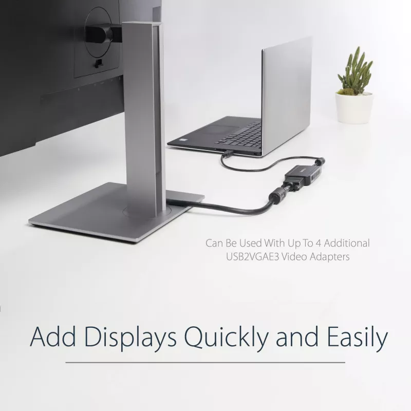 StarTech.com USB 2.0 į VGA adapteris, USB į VGA monitoriaus keitiklis, 1080p (nepalaiko macOS/ChromeOS/Linux) - TAA