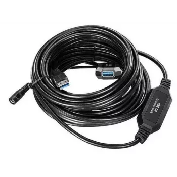 Microconnect USB3.0AAF10A aktyvus USB 3.2 Gen 1 ilginimo kabelis 10 m, USB A (vyriškas) – USB A (vyriškas), juodas