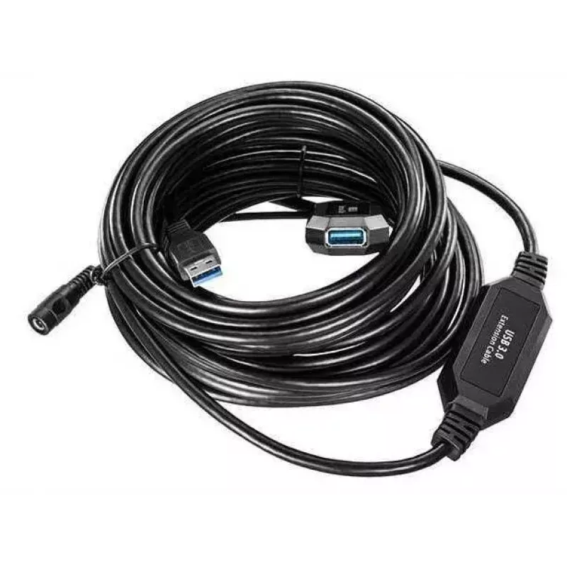 Microconnect USB3.0AAF10A aktyvus USB 3.2 Gen 1 ilginimo kabelis 10 m, USB A (vyriškas) – USB A (vyriškas), juodas