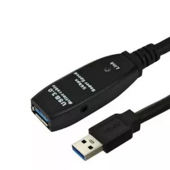 Microconnect USB3.0AAF10A aktyvus USB 3.2 Gen 1 ilginimo kabelis 10 m, USB A (vyriškas) – USB A (vyriškas), juodas