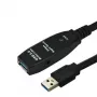 Microconnect USB3.0AAF10A aktyvus USB 3.2 Gen 1 ilginimo kabelis 10 m, USB A (vyriškas) – USB A (vyriškas), juodas