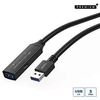 Microconnect USB3.0AAF15A aktyvus USB 3.2 Gen 1 ilginimo kabelis 15 m, USB A – USB A, juodas
