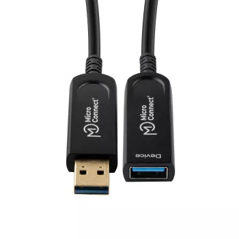 Microconnect USB3.0AAF20AOP aktyvus optinis USB laidas, USB 3.2 Gen 1 (3.1 Gen 1), 20 m, USB A, juodas