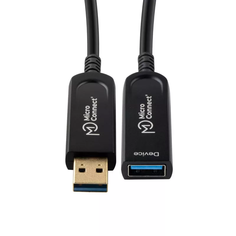 Microconnect USB3.0AAF20AOP aktyvus optinis USB laidas, USB 3.2 Gen 1 (3.1 Gen 1), 20 m, USB A, juodas