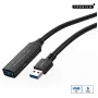 Microconnect USB3.0AAF5A USB 3.2 Gen 1 aktyvus ilginamasis kabelis 5 m, juodas
