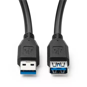 Microconnect USB3.0AAF5B USB prailginimo kabelis USB 3.2 Gen 1 (3.1 Gen 1) 5 m USB A juodas